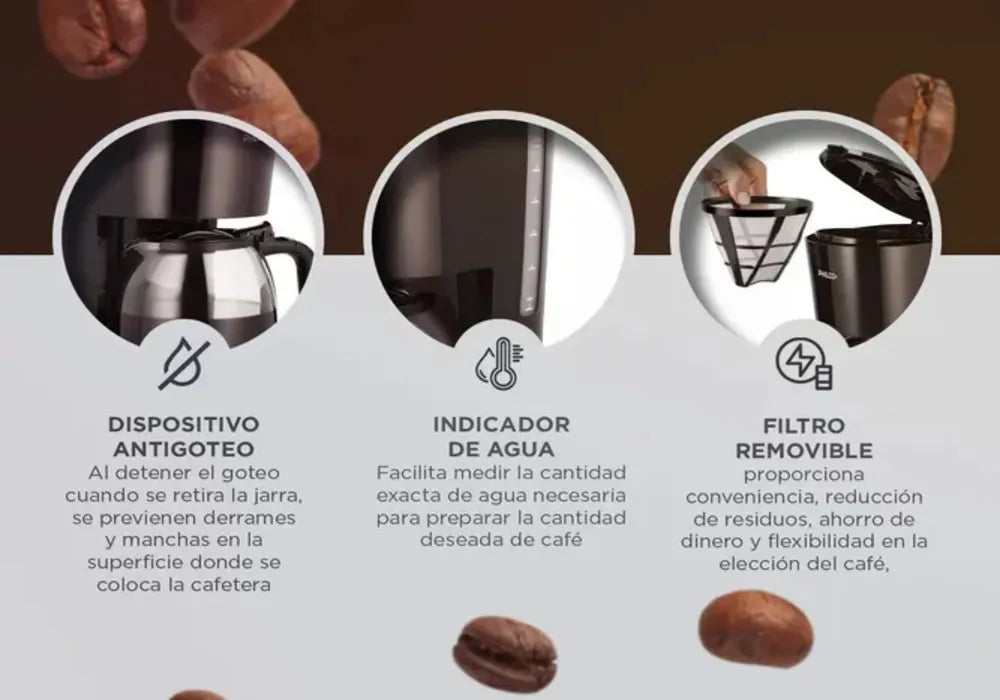 Cafetera de Filtro Philco 1,5L (750W) – Modelo CAPH9416BP
