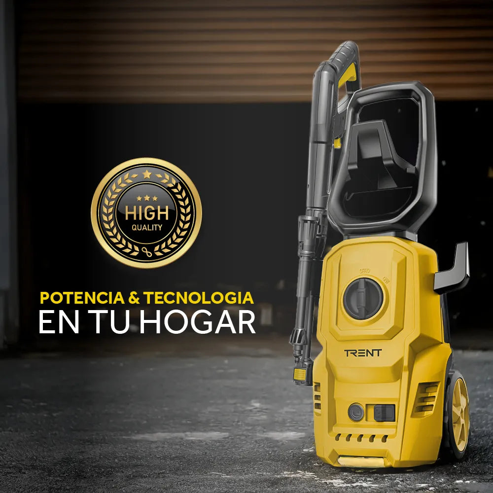 Hidrolavadora Electrica Trent HLT307 1400W Alta presion 1600 Psi 110 Bar con Accesorios