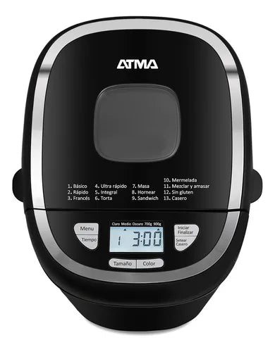 Horno De Pan Atma 550w 900 Grs Display Lcd